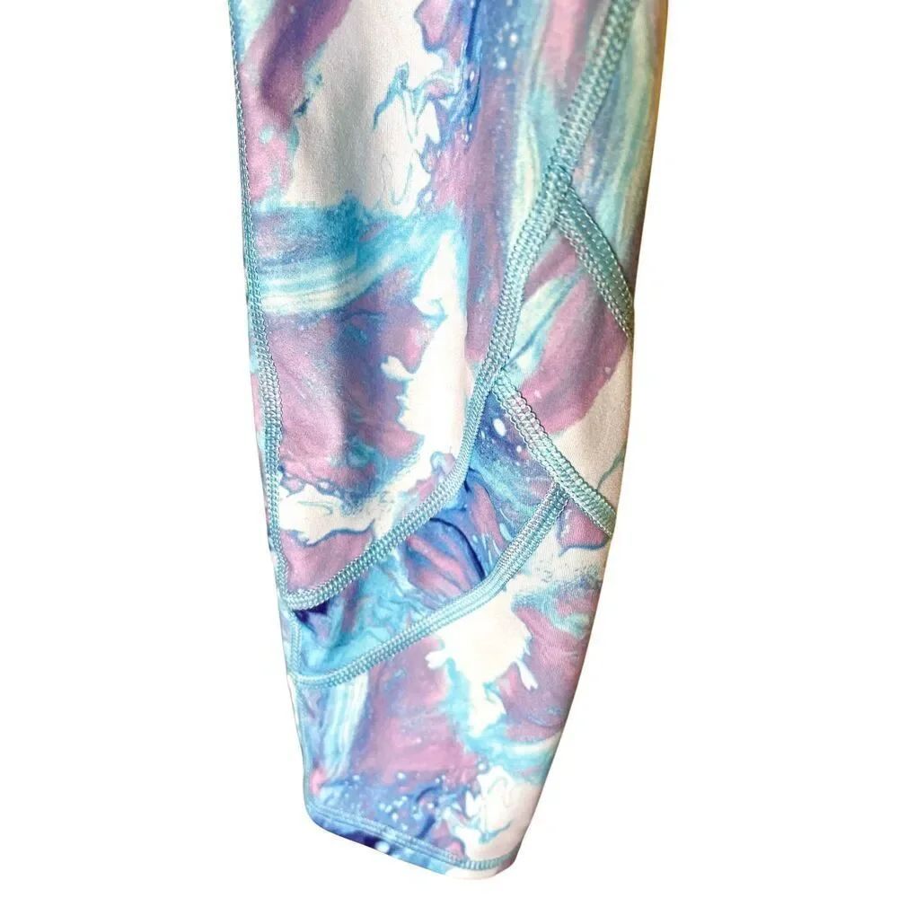All In Motion Mid-Rise Legging For Kids Clue Swirl Size XL (14-16)